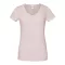 Rövid ujjú V-nyakú Női pamut póló, Fruit of the Loom FN71, Powder Rose-S