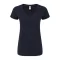 Rövid ujjú V-nyakú Női pamut póló, Fruit of the Loom FN71, Deep Navy-L