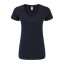 Rövid ujjú V-nyakú Női pamut póló, Fruit of the Loom FN71, Deep Navy-2XL