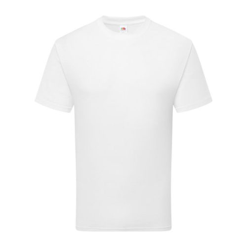 Organikus pamutfonalból készült férfi rövid ujjú póló, Fruit of the Loom FN79, White-M