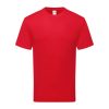 Organikus pamutfonalból készült férfi rövid ujjú póló, Fruit of the Loom FN79, Red-L