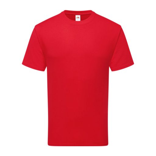 Organikus pamutfonalból készült férfi rövid ujjú póló, Fruit of the Loom FN79, Red-2XL