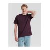 Organikus pamutfonalból készült férfi rövid ujjú póló, Fruit of the Loom FN79, Dark Plum-3XL