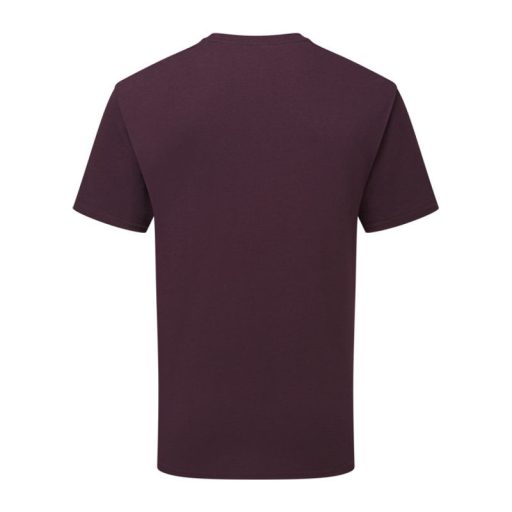 Organikus pamutfonalból készült férfi rövid ujjú póló, Fruit of the Loom FN79, Dark Plum-3XL