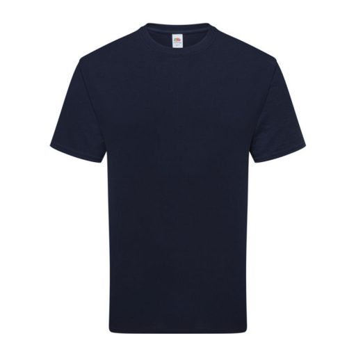 Organikus pamutfonalból készült férfi rövid ujjú póló, Fruit of the Loom FN79, Deep Navy-3XL