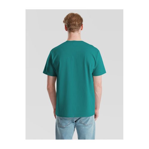 Organikus pamutfonalból készült férfi rövid ujjú póló, Fruit of the Loom FN79, Ocean Teal-L