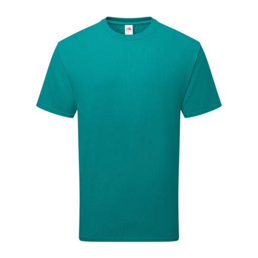 Organikus pamutfonalból készült férfi rövid ujjú póló, Fruit of the Loom FN79, Ocean Teal-3XL