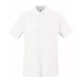   Fruit of the Loom FU21 galléros piké póló, PREMIUM POLO, White