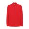 Fruit of the Loom FU24 hosszú ujjú galléros piké póló, PREMIUM LONG SLEEVE POLO, Red - XL