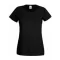 Fruit of the Loom FU78 Női környakas póló, LADY-FIT VALUEWEIGHT T, Black - 2XL