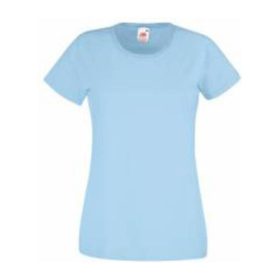   Fruit of the Loom FU78 Női környakas póló, LADY-FIT VALUEWEIGHT T, Sky Blue - 2XL