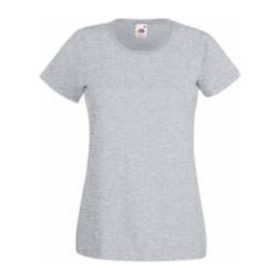  Fruit of the Loom FU78 Női környakas póló, LADY-FIT VALUEWEIGHT T, Heather Grey - 2XL