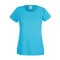 Fruit of the Loom FU78 Női környakas póló, LADY-FIT VALUEWEIGHT T, Azure - 2XL