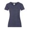 Fruit of the Loom FU78 Női környakas póló, LADY-FIT VALUEWEIGHT T, Vintage Heather Navy - L
