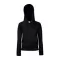 Fruit of the Loom FU84 zipzáras kapucnis Női pulóver, LADY FIT HOODED JACKET, Black - S