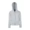 Fruit of the Loom FU84 zipzáras kapucnis Női pulóver, LADY FIT HOODED JACKET, Heather Grey - 2XL