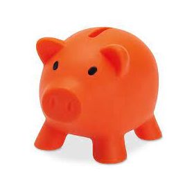 Műanyag malacpersely, narancs