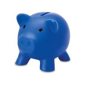 Műanyag malacpersely, sötétkék