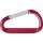 Karabiner kulcstartó, piros