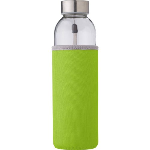 Üvegpalack neoprén tokban, 500 ml, lime
