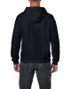 Cipzáras kenguru zsebes kapucnis pulóver, Gildan GI18600, Black-XL-R
