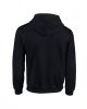 Cipzáras kenguru zsebes kapucnis pulóver, Gildan GI18600, Black-XL-R