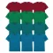 4X3 db-os, antikolt színű pólócsomag Gildan kereknyakú póló, antikolt cherry red,-irish green,-jade dome,-sapphire