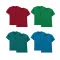 4X2 db-os, antikolt színű pólócsomag Gildan kereknyakú póló, antikolt cherry red,-irish green,-jade dome,-sapphire