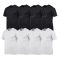 8 db-os csomagban Gildan kereknyakú pamut póló, fekete-fehér-3XL