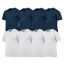 8 db-os csomagban Gildan kereknyakú pamut póló, sötétkék-fehér-5XL