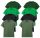 8 db-os, 4 színes csomagban Gildan kereknyakú pamut póló, Forest Green, Irish Green, Black, Military Green-S