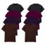8 db-os, 4 színes csomagban Gildan kereknyakú póló, Black, Maroon, Blackberry, Dark Chocolate-3XL