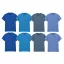 8 db-os, 4 színes csomagban Gildan kereknyakú pamut póló, Carolina Blue, Royal, Indigo Blue, Sapphire-M