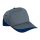 Valento FORT, tépőzáras 5 paneles baseballsapka, Cement Grey-Orion Navy Blue-Adult