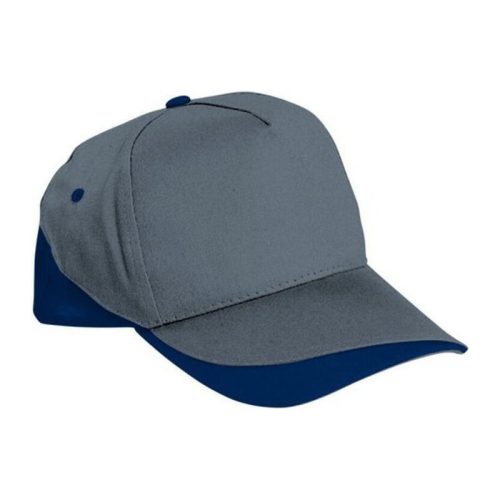 Valento FORT, tépőzáras 5 paneles baseballsapka, Cement Grey-Orion Navy Blue-Adult