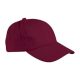 Valento TORONTO, 6 paneles pamut baseballsapka, Mahogany Garnet-Adult