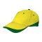 Valento TUXTON, kétszínű, 6 paneles pamut baseballsapka, Lemon Yellow-Adult