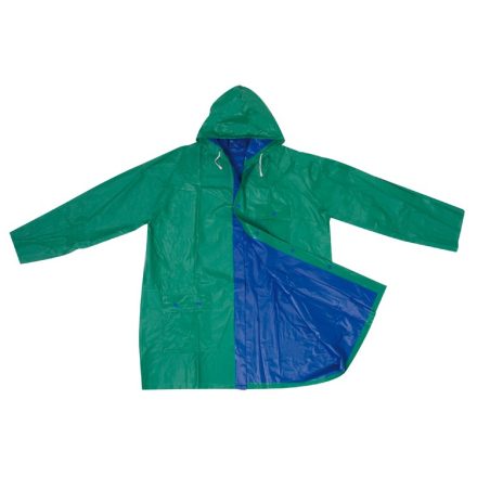 Kétszínű kifordítható esőkabát, kék/zöld