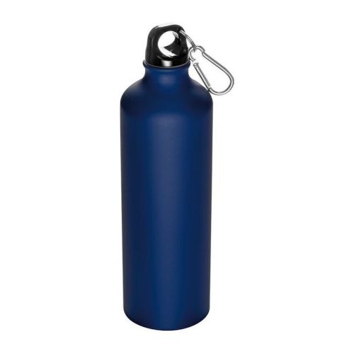Nagy ivópalack karabinerrel, 800 ml, Sötétkék