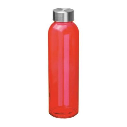 Üveg ivópalack, 500 ml, Piros