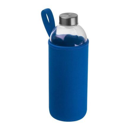 Üveg ivópalack neoprén tokban, 1000 ml, Kék