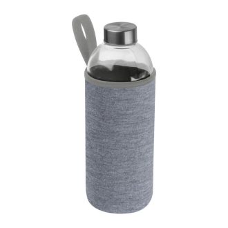 Üveg ivópalack neoprén tokban, 1000 ml, Szürke