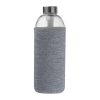 Üveg ivópalack neoprén tokban, 1000 ml, Szürke