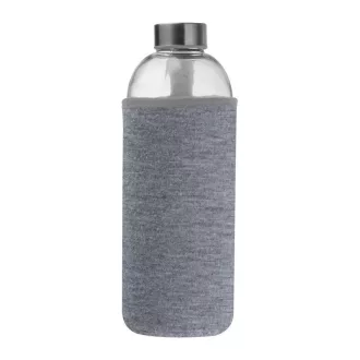 Üveg ivópalack neoprén tokban, 1000 ml, Szürke
