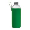 Üveg ivópalack neoprén tokban, 1000 ml, Zöld