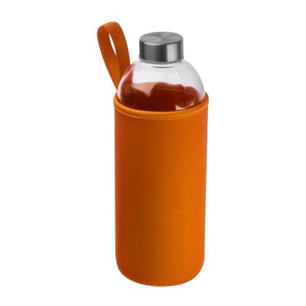 Üveg ivópalack neoprén tokban, 1000 ml, Narancssárga