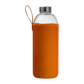Üveg ivópalack neoprén tokban, 1000 ml, Narancssárga