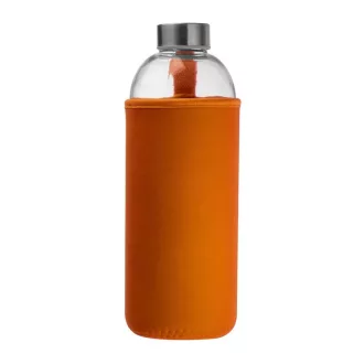 Üveg ivópalack neoprén tokban, 1000 ml, Narancssárga