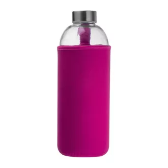 Üveg ivópalack neoprén tokban, 1000 ml, Rózsaszín