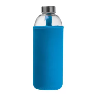 Üveg ivópalack neoprén tokban, 1000 ml, Világos Kék